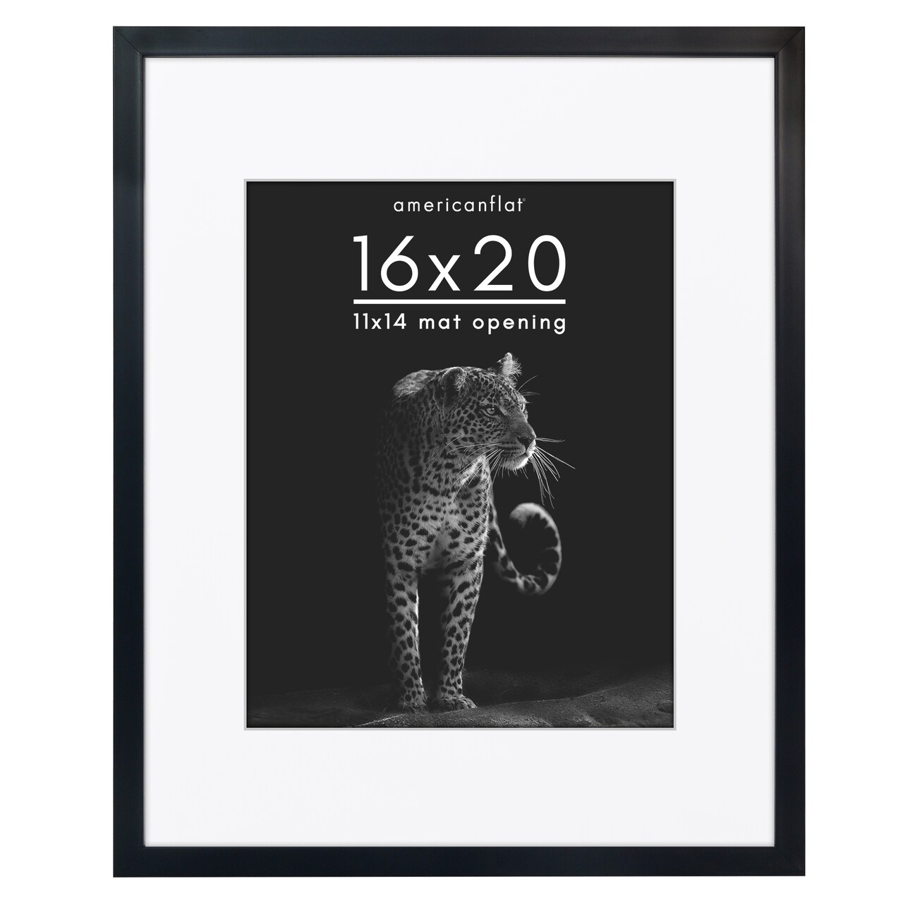 Americanflat Gallery-Style Picture Frame with Mat - Showcase Artwork, Prints, and Photos - Shatter Resistant Glass - Hanging Hardware with Drywall Anchor